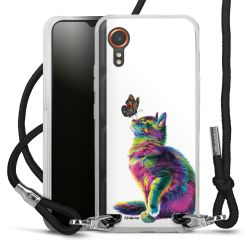 New Carry Case Transparent Stoff schwarz/silber