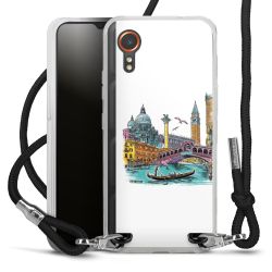 New Carry Case Transparent Stoff schwarz/silber