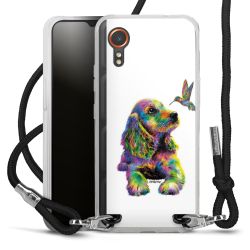 New Carry Case Transparent Stoff schwarz/silber