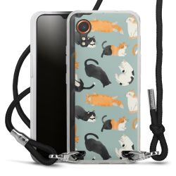 New Carry Case Transparent Stoff schwarz/silber