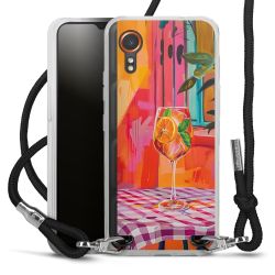 New Carry Case Transparent Stoff schwarz/silber