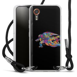 New Carry Case Transparent Stoff schwarz/silber