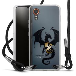 New Carry Case Transparent Stoff schwarz/silber