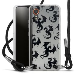 New Carry Case Transparent Stoff schwarz/silber