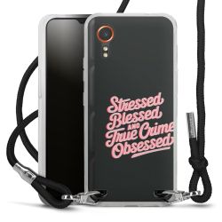 New Carry Case Transparent Stoff schwarz/silber