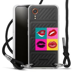 New Carry Case Transparent Stoff schwarz/silber