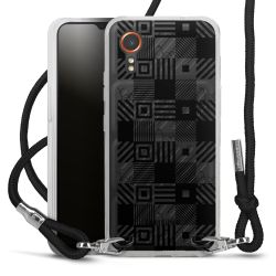 New Carry Case Transparent Stoff schwarz/silber