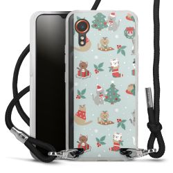 New Carry Case Transparent Stoff schwarz/silber