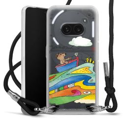 New Carry Case Transparent Stoff schwarz/silber
