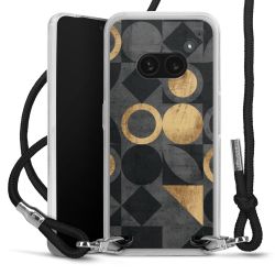 New Carry Case Transparent Stoff schwarz/silber