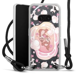 New Carry Case Transparent Stoff schwarz/silber