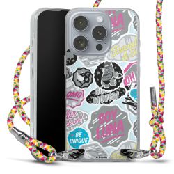 New Carry Case Transparent Stoff colourful/silber