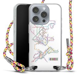 New Carry Case Transparent Stoff colourful/silber