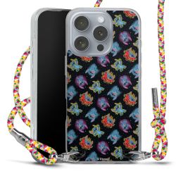 New Carry Case Transparent Stoff colourful/silber