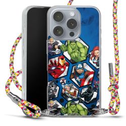 New Carry Case Transparent Stoff colourful/silber