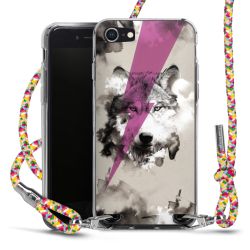 New Carry Case Transparent Stoff colourful/silber