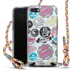 New Carry Case Transparent Stoff colourful/silber