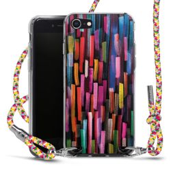 New Carry Case Transparent Stoff colourful/silber