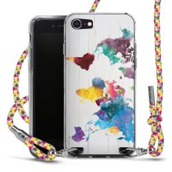 New Carry Case Transparent Stoff colourful/silber