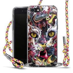 New Carry Case Transparent Stoff colourful/silber