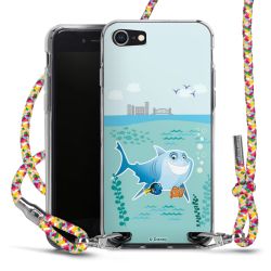 New Carry Case Transparent Stoff colourful/silber