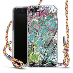 New Carry Case Transparent Stoff colourful/silber