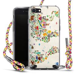 New Carry Case Transparent Stoff colourful/silber