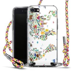 New Carry Case Transparent Stoff colourful/silber