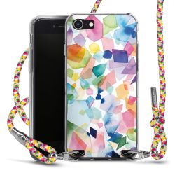 New Carry Case Transparent Stoff colourful/silber