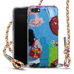 Carry Case Transparent Fabric colourful