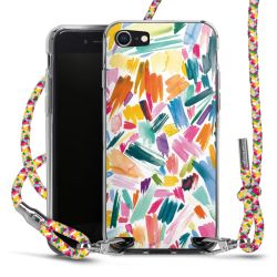 New Carry Case Transparent Stoff colourful/silber