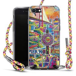 Carry Case Transparent Fabric colourful