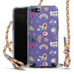 Carry Case Transparent Fabric colourful