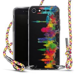 New Carry Case Transparent Stoff colourful/silber