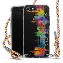 New Carry Case Transparent Stoff colourful/silber