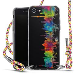 New Carry Case Transparent Stoff colourful/silber