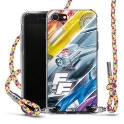 New Carry Case Transparent Stoff colourful/silber