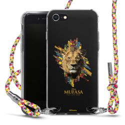 New Carry Case Transparent Stoff colourful/silber