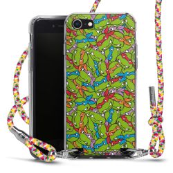 New Carry Case Transparent Stoff colourful/silber