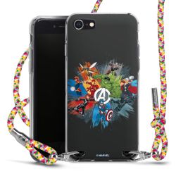 New Carry Case Transparent Stoff colourful/silber