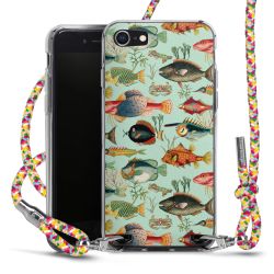 New Carry Case Transparent Stoff colourful/silber