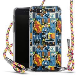 New Carry Case Transparent Stoff colourful/silber