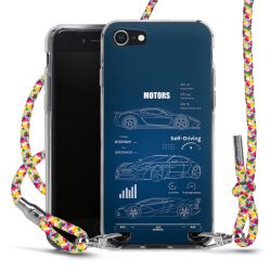 New Carry Case Transparent Stoff colourful/silber