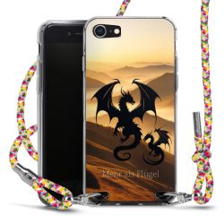 New Carry Case Transparent Stoff colourful/silber