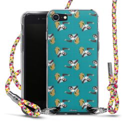 New Carry Case Transparent Stoff colourful/silber