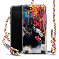 New Carry Case Transparent Stoff colourful/silber