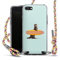 New Carry Case Transparent Stoff colourful/silber