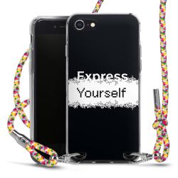 New Carry Case Transparent Stoff colourful/silber