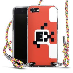 New Carry Case Transparent Stoff colourful/silber