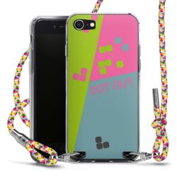 New Carry Case Transparent Stoff colourful/silber